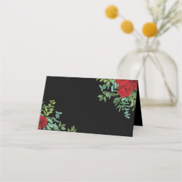 Blumenhochzeit der Rose Black and Red Peony Platzkarte