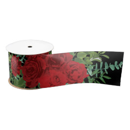 Blumenhochzeit der Rose Black and Red Peony Satinband