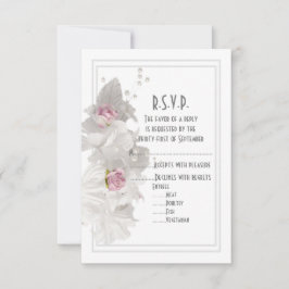 Blumenhochzeit der Weißen Blume RSVP Karte