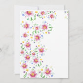 Blumenhochzeit Einladung (Rückseite)