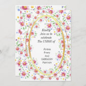 Blumenhochzeit Einladung (Vorne/Hinten)