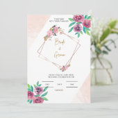 Blumenhochzeit Einladung (Stehend Vorderseite)