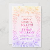 Blumenhochzeit Einladung (Rückseite)