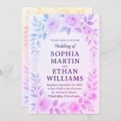 Blumenhochzeit Einladung (Vorne/Hinten)