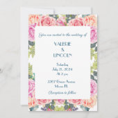 Blumenhochzeit Einladung (Vorderseite)