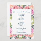 Blumenhochzeit Einladung (Vorne/Hinten)