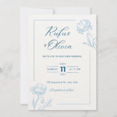 Blumenhochzeit Einladung (Vorderseite)