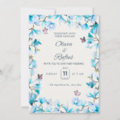 Blumenhochzeit Einladung (Vorderseite)