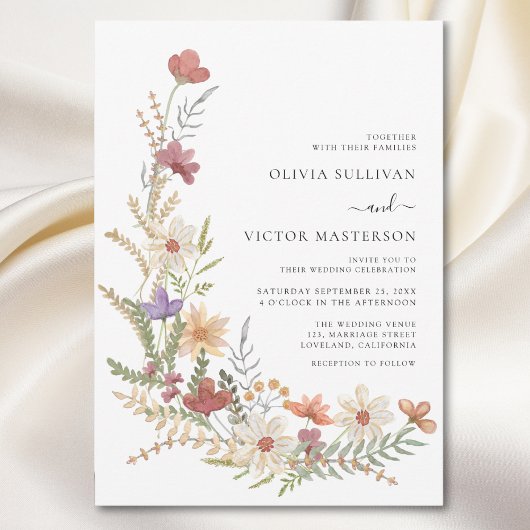 Blumenhochzeit Einladung