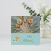 Blumenhochzeit Einladung (Stehend Vorderseite)