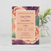 Blumenhochzeit Einladung (Stehend Vorderseite)