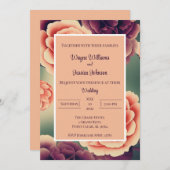 Blumenhochzeit Einladung (Vorne/Hinten)