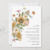 Blumenhochzeit Einladung (Vorderseite)