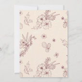 Blumenhochzeit Einladung (Rückseite)