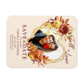 Blumenhochzeit - Foto - Save-the-Date Magnet (Horizontal)