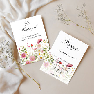 Blumenhochzeit für immer mit Liebe Einladung