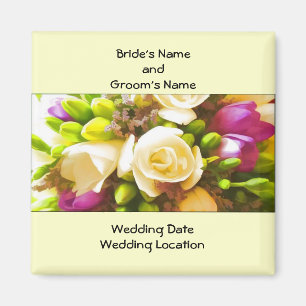 Blumenhochzeit Geschenkmagnet Vorlage Magnet