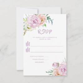 Blumenhochzeit im Sommer Blume RSVP Karte