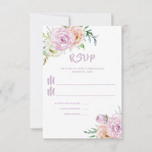 Blumenhochzeit im Sommer Blume RSVP Karte