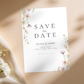 Blumenhochzeit im Sommer Wildblume Save The Date