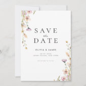 Blumenhochzeit im Sommer Wildblume Save The Date (Vorderseite)