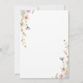 Blumenhochzeit im Sommer Wildblume Save The Date (Rückseite)