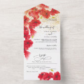 Blumenhochzeit in einer Einladung (Innen Boden)