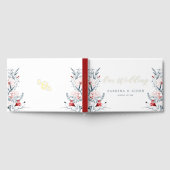 Blumenhochzeit in Rot und Blau der Blume Gästebuch (Voll)