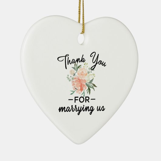 Blumenhochzeit Keramik Ornament (Rechts)