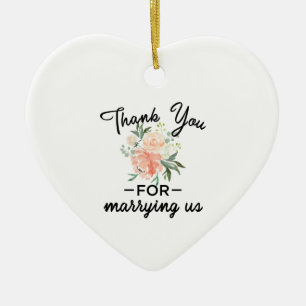 Blumenhochzeit Keramik Ornament