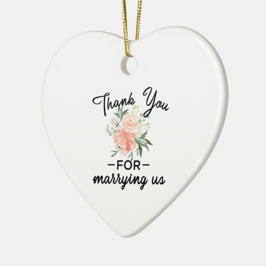 Blumenhochzeit Keramik Ornament (Links)