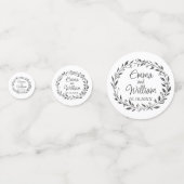 Blumenhochzeit Konfetti (Rückseiten)