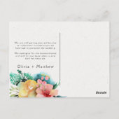 Blumenhochzeit: Liebe des Patienten Postkarte (Rückseite)