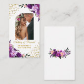 Blumenhochzeit Lila Foto Registrierungsformular Ka Begleitkarte (Vorne/Hinten)