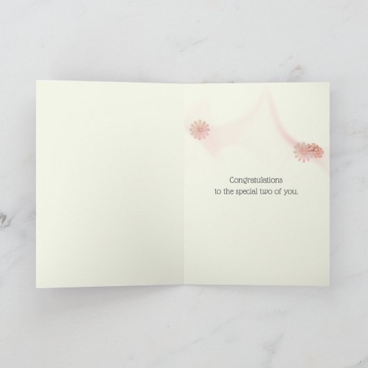 Blumenhochzeit mit religiösem Text Karte (Innenseite)