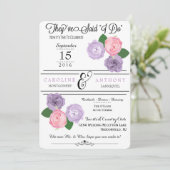 Blumenhochzeit nur Einladung (Stehend Vorderseite)