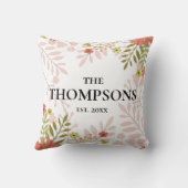 Blumenhochzeit oder Geschenk zum Geburtstag Kissen (Rückseite)