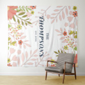Blumenhochzeit oder Jubiläumsname Wandteppich (Beispiel (Horizontal))