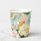 Blumenhochzeit Pappbecher (Rückseite)