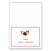 Blumenhochzeit-Platzkarte Tischnummer (Vorderseite)