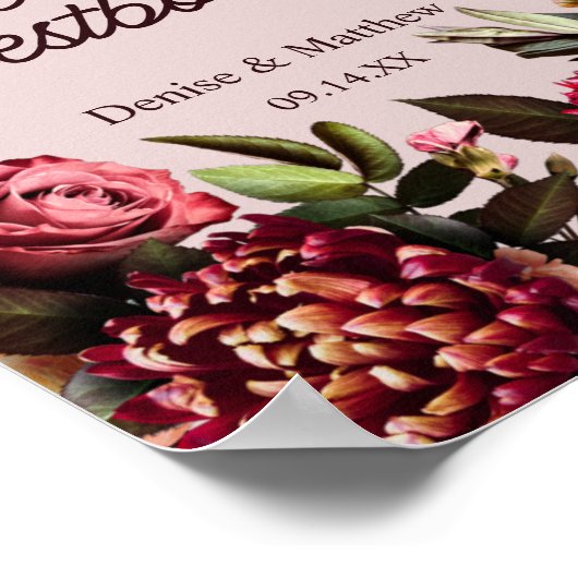 Blumenhochzeit Poster (Ecke)