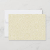 Blumenhochzeit Rezeption Rosa Rosen Vintag RSVP Karte (Rückseite)