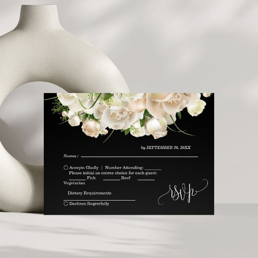 Blumenhochzeit RSVP Karte