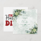 Blumenhochzeit Save the Date Einladung (Vorne/Hinten)