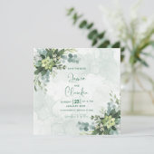 Blumenhochzeit Save the Date Einladung (Stehend Vorderseite)