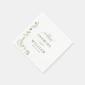 Blumenhochzeit Serviette (Ecke)