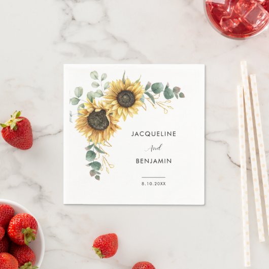 Blumenhochzeit Serviette (Beispiel)