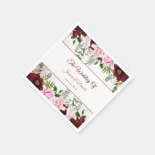 Blumenhochzeit Serviette (Ecke)