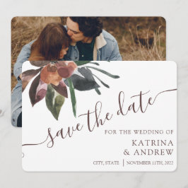 Blumenhochzeit speichert die Datumskarten Save The Date