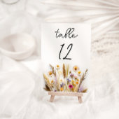 Blumenhochzeit Tischnummer